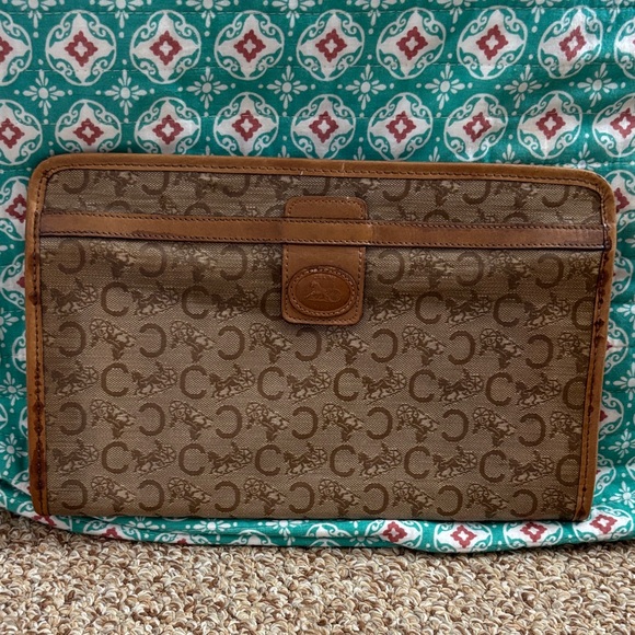 Celine cosmetic pouch Velcro and zip Brown Monogram Laptop Sleeve - Picture 4 of 11